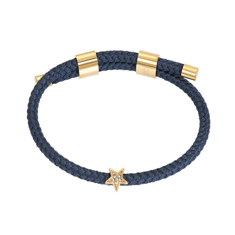 Armband Cozy Star stone  blauw/goud