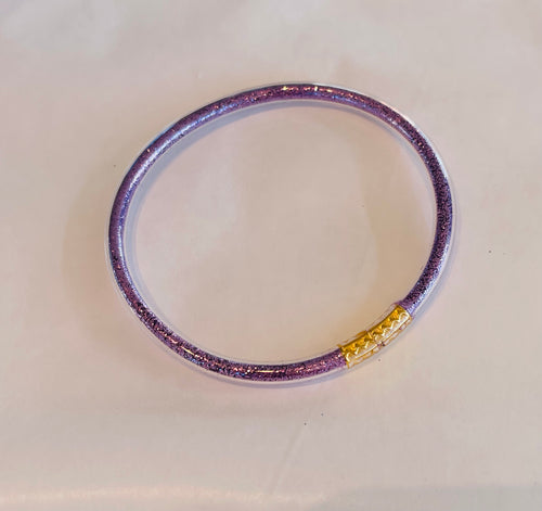 Armband pvc glitter lila