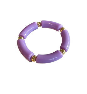 Armband Tube lila/goud