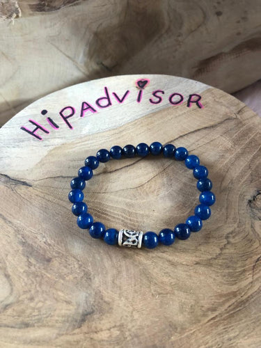 Heren armband natuursteen (royal blauw)